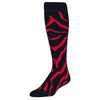 Zebra socks red